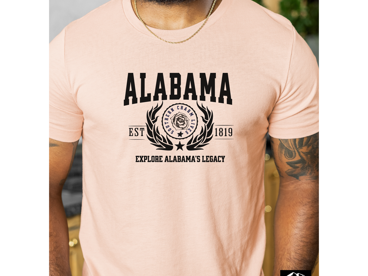 Explore Alabama Legacy T-Shirt – Unisex State Pride Tee | Southern Heritage Shirt | Vintage Alabama Design