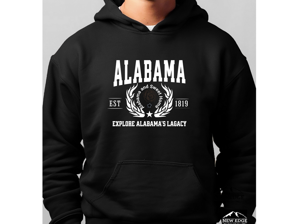 Alabama State Legacy Unisex Hoodie – "Explore Alabama's Legacy" Comfortable Southern-Inspired Pullover for Everyday Pride