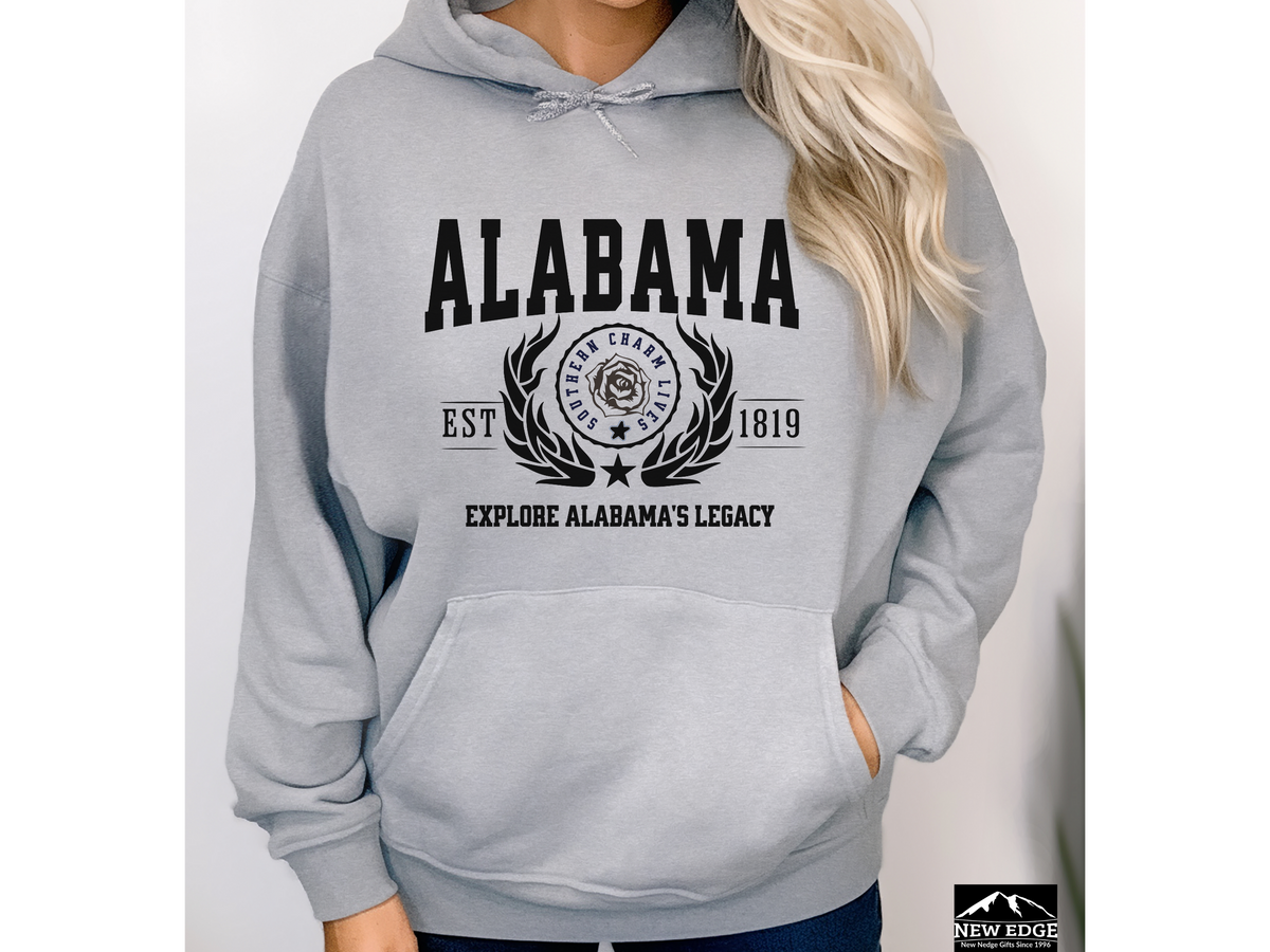 Alabama State Legacy Unisex Hoodie – "Explore Alabama's Legacy" Comfortable Southern-Inspired Pullover for Everyday Pride