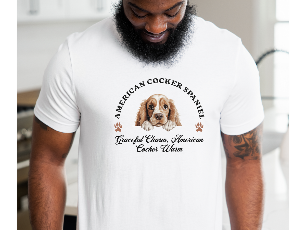American Cocker Spaniel Dog T-Shirt – Graceful Charm & Warmth | Unisex Cute Dog Breed Tee