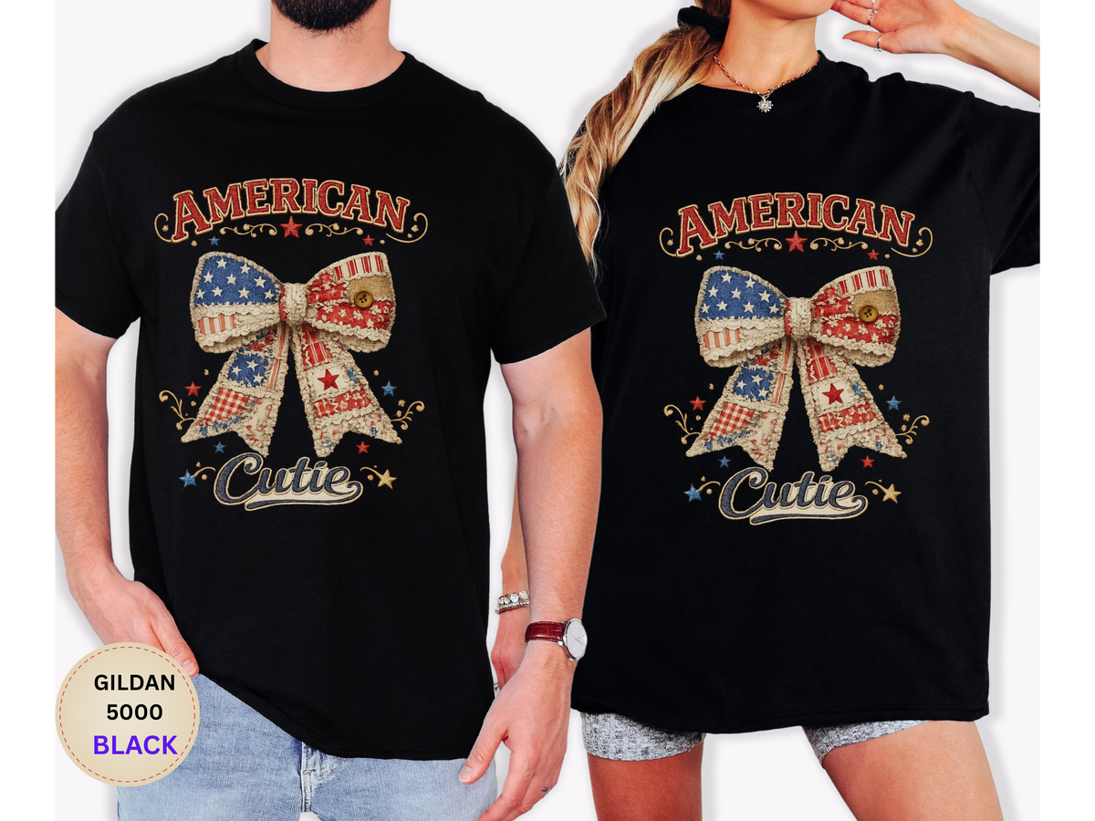 American Cutie Flag Bow Tee