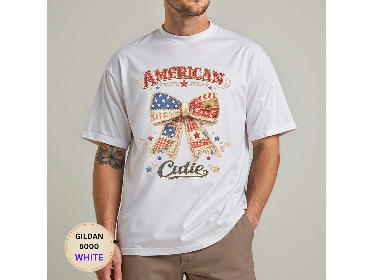 American Cutie Flag Bow Tee