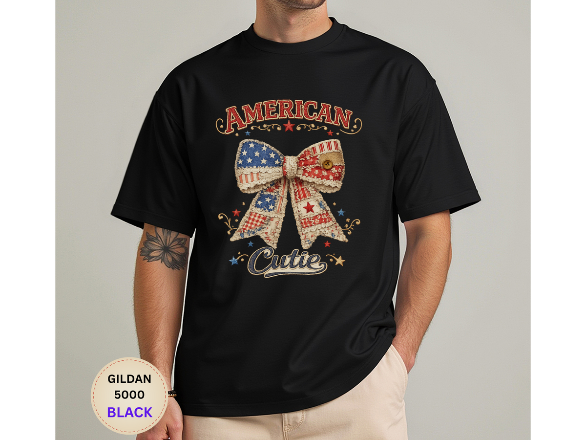American Cutie Flag Bow Tee
