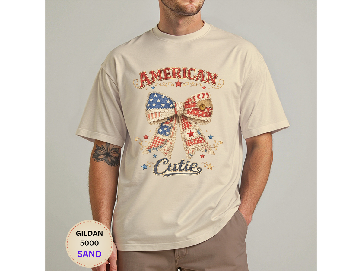 American Cutie Flag Bow Tee