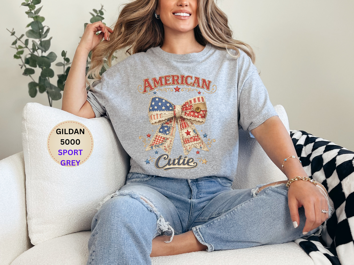 American Cutie Flag Bow Tee