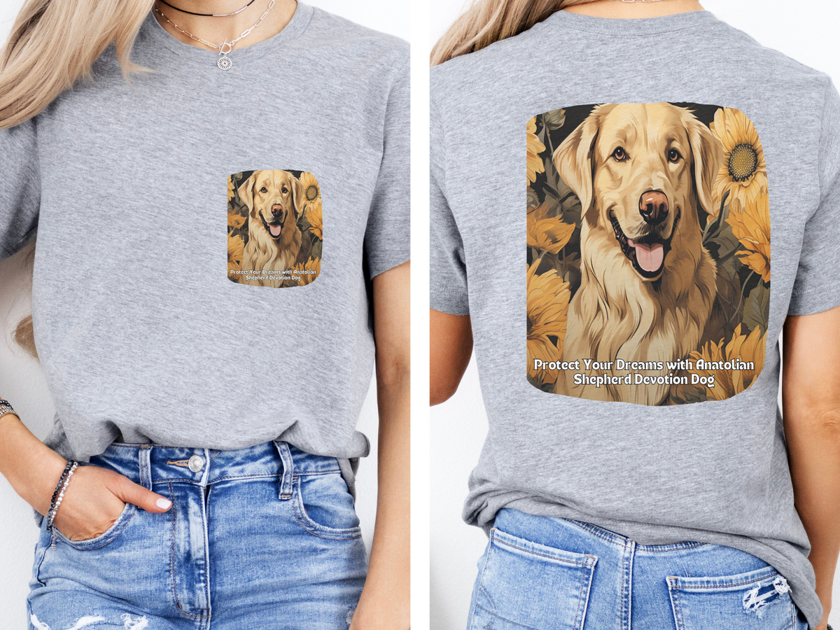 Anatolian Shepherd Sunflower Tee – 'Protect Your Dreams' Front & Back Design