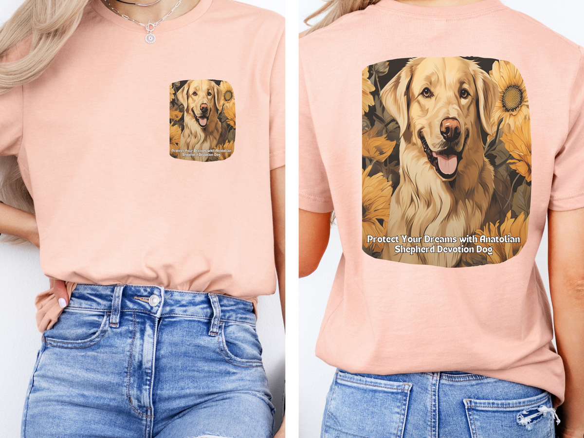 Anatolian Shepherd Sunflower Tee – 'Protect Your Dreams' Front & Back Design