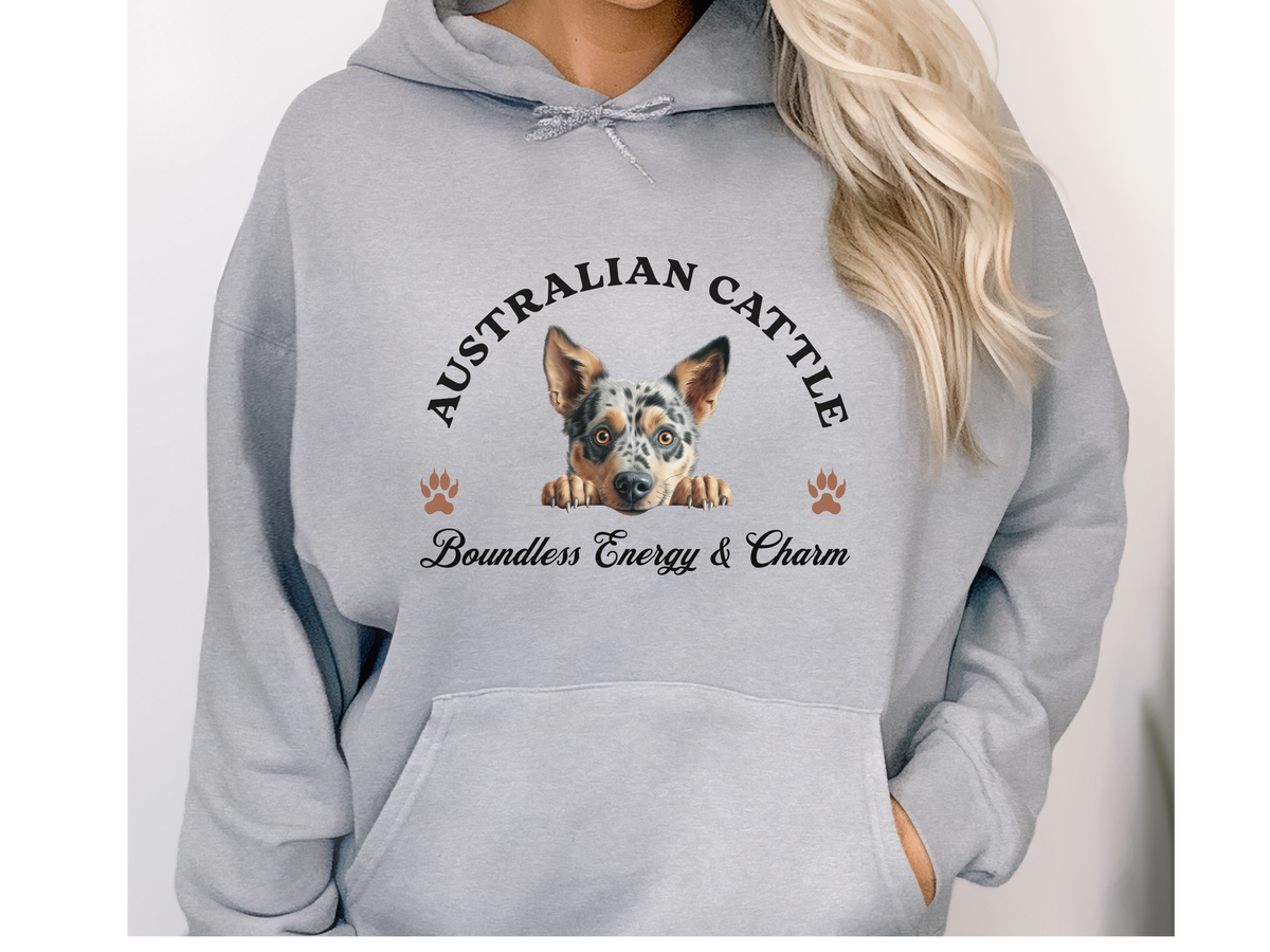 Australian Cattle Dog Hoodie – "Boundless Energy and Charm" | Unisex Cozy Hoodie for Spirited Companions
