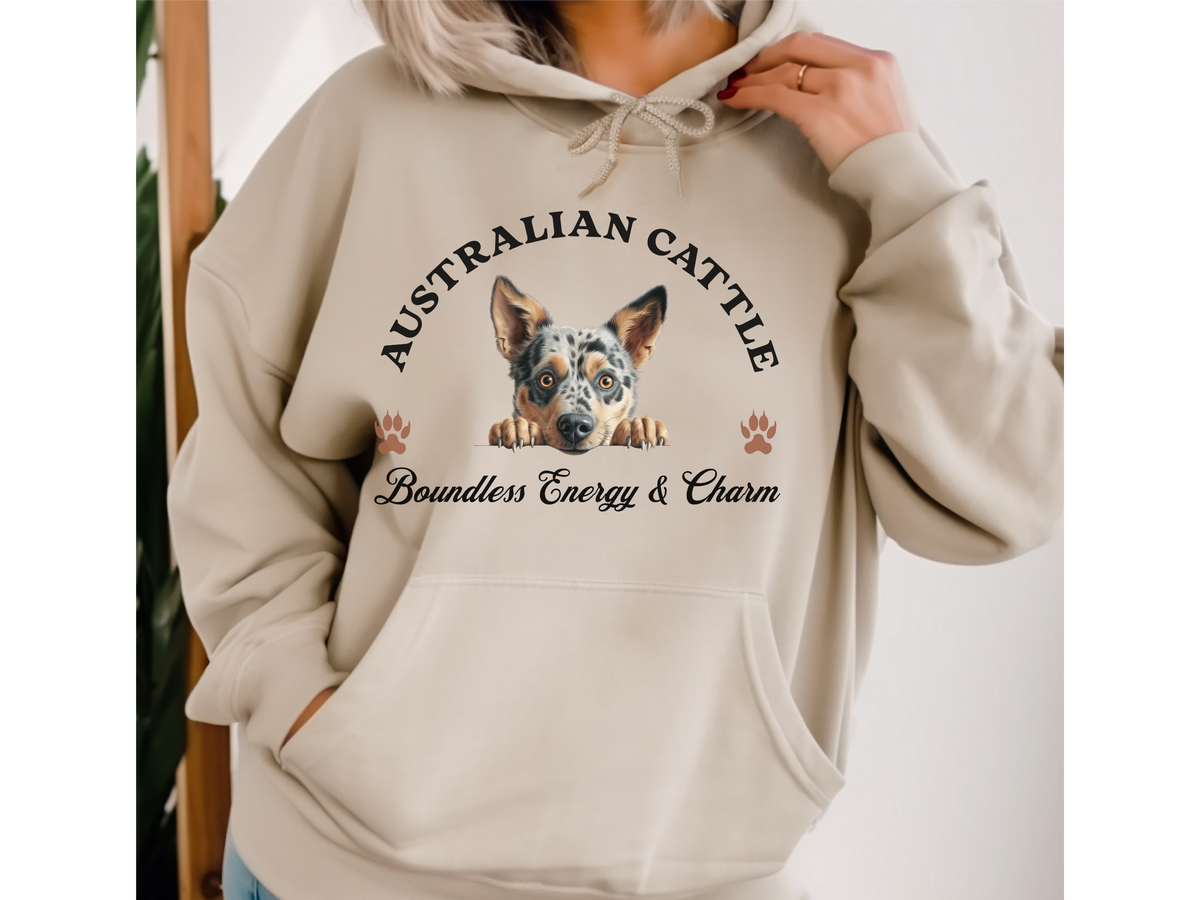 Australian Cattle Dog Hoodie – "Boundless Energy and Charm" | Unisex Cozy Hoodie for Spirited Companions