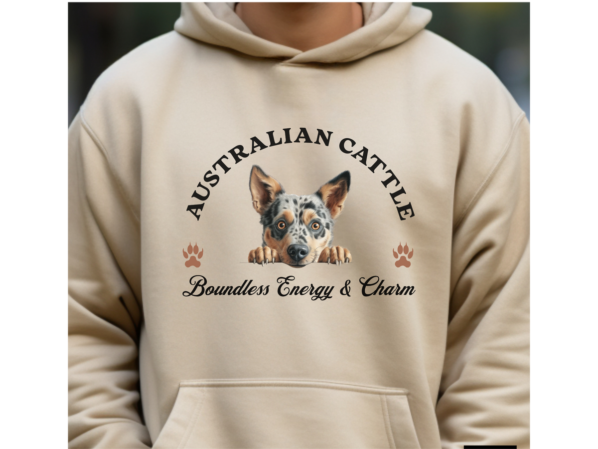 Australian Cattle Dog Hoodie – "Boundless Energy and Charm" | Unisex Cozy Hoodie for Spirited Companions