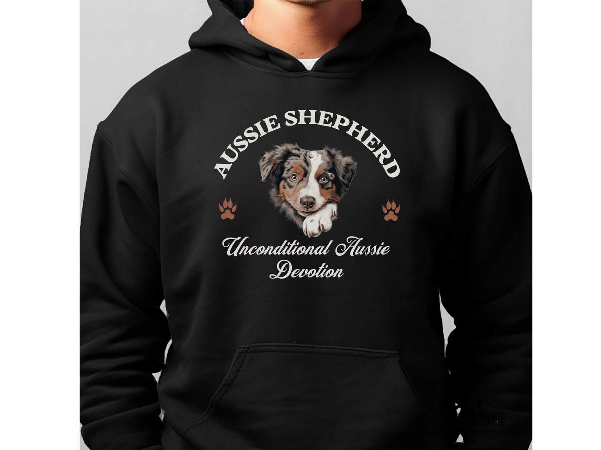Australian Shepherd Dog Hoodie – "Unconditional Aussie Devotion" | Unisex Cozy Hoodie for Loyal Companions
