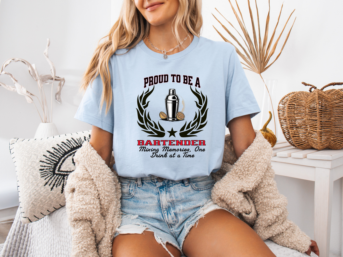 Proud to Be a Bartender T-Shirt – Mixology Tee for Drink Masters & Bar Pros