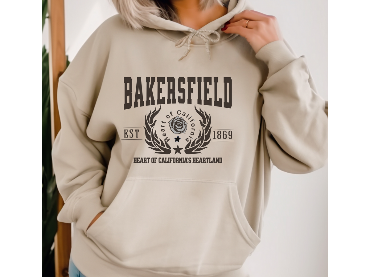 Bakersfield California Legacy Hoodie – "Heart of California’s Heartland" Unisex Sweatshirt