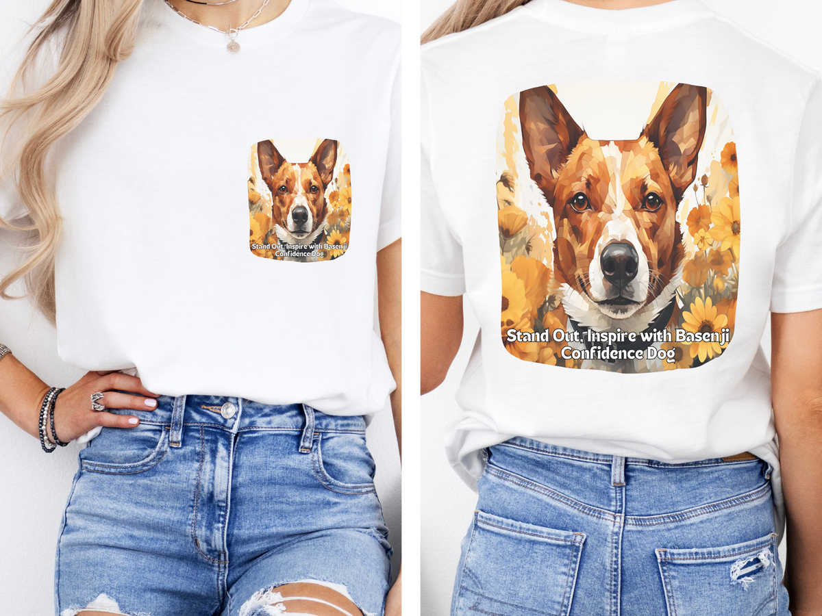 Sunflower Basenji Dog T-Shirt – Stand Out & Inspire with Confidence | Unisex Tee