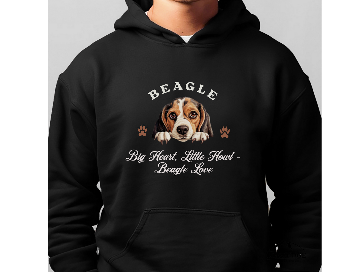 Beagle Dog Hoodie – "Big Heart, Little Howl – Beagle Love" | Unisex Cozy Hoodie for Adorable Howlers
