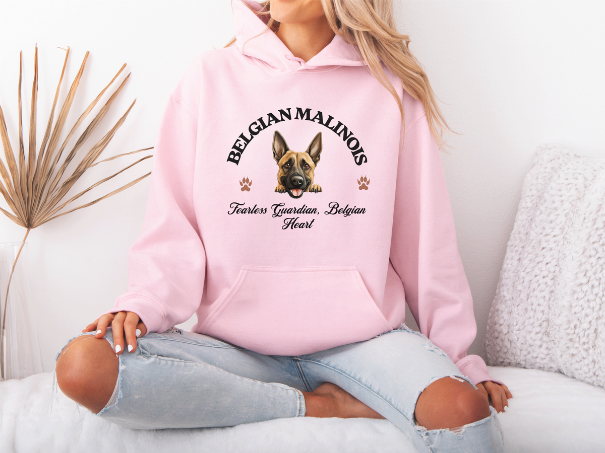 Belgian Malinois Dog Hoodie – "Fearless Guardian, Belgian Heart" | Unisex Cozy Hoodie for Brave & Loyal Companions