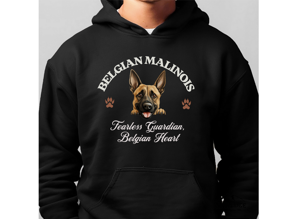 Belgian Malinois Dog Hoodie – "Fearless Guardian, Belgian Heart" | Unisex Cozy Hoodie for Brave & Loyal Companions
