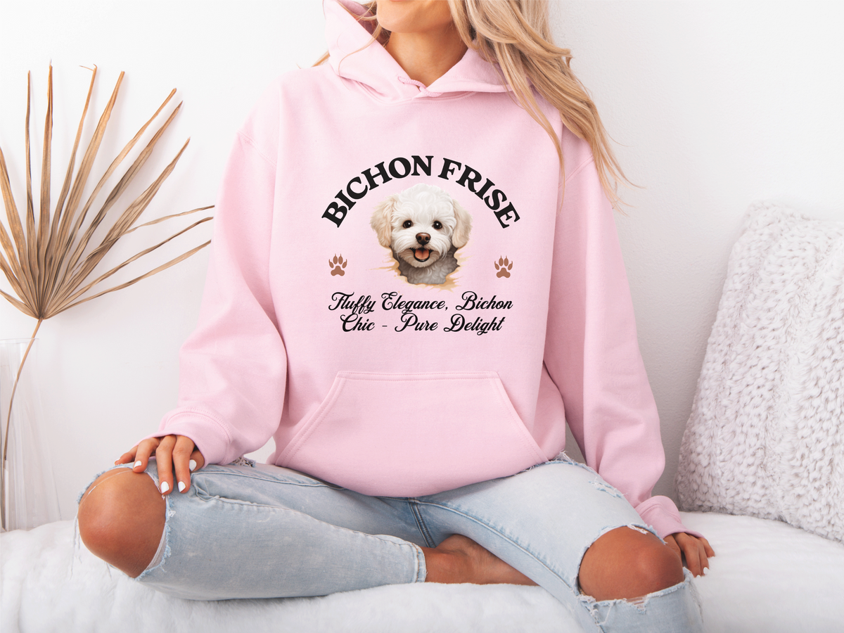 Bichon Frise Dog Hoodie – "Fluffy Elegance, Bichon Chic – Pure Delight" | Unisex Cozy Hoodie for Cloud-Like Companions