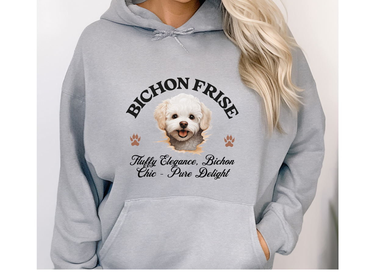 Bichon Frise Dog Hoodie – "Fluffy Elegance, Bichon Chic – Pure Delight" | Unisex Cozy Hoodie for Cloud-Like Companions