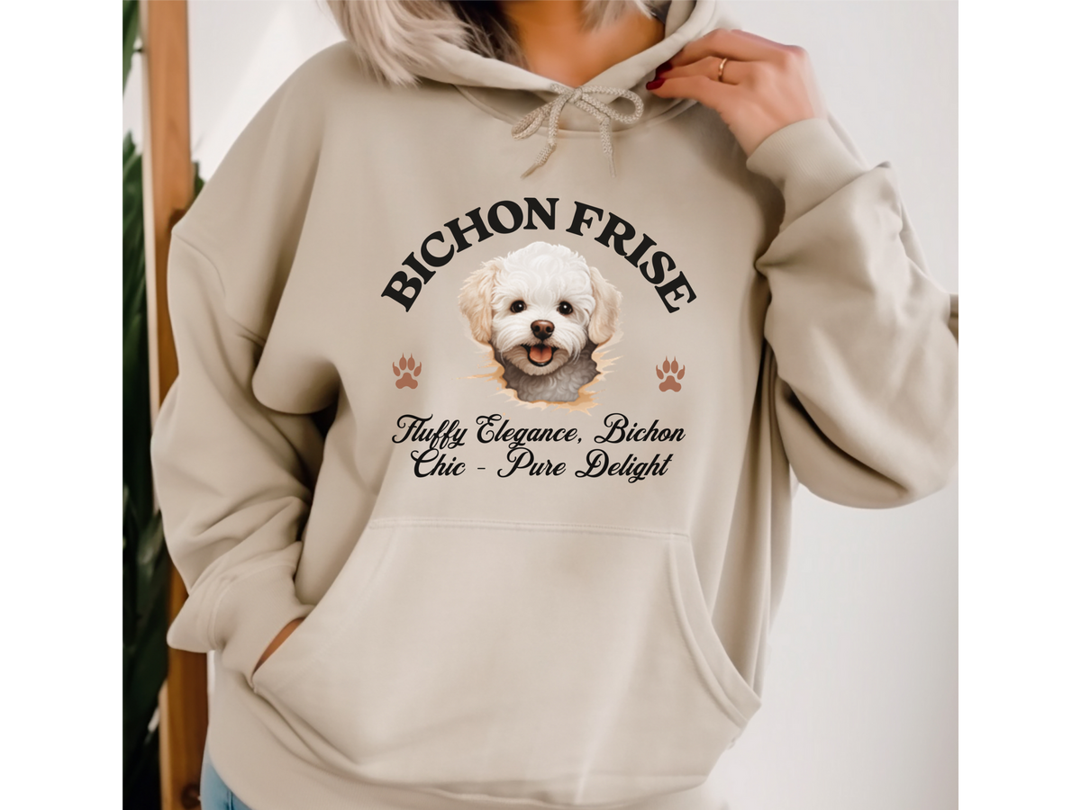 Bichon Frise Dog Hoodie – "Fluffy Elegance, Bichon Chic – Pure Delight" | Unisex Cozy Hoodie for Cloud-Like Companions
