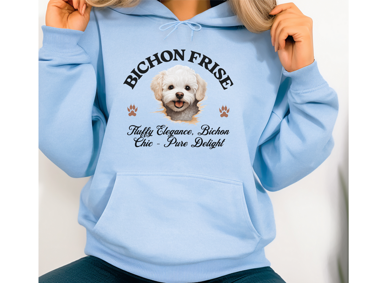 Bichon Frise Dog Hoodie – "Fluffy Elegance, Bichon Chic – Pure Delight" | Unisex Cozy Hoodie for Cloud-Like Companions