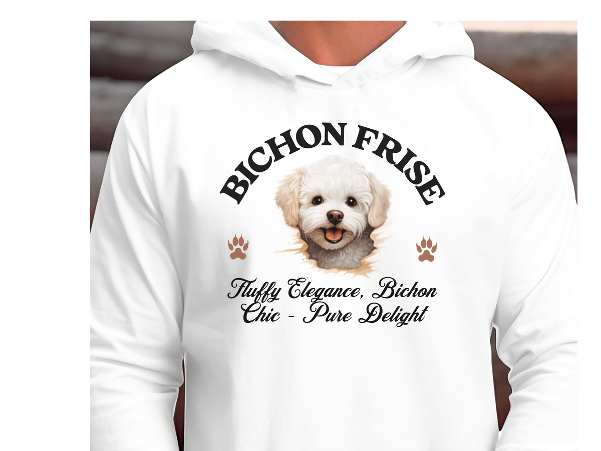 Bichon Frise Dog Hoodie – "Fluffy Elegance, Bichon Chic – Pure Delight" | Unisex Cozy Hoodie for Cloud-Like Companions