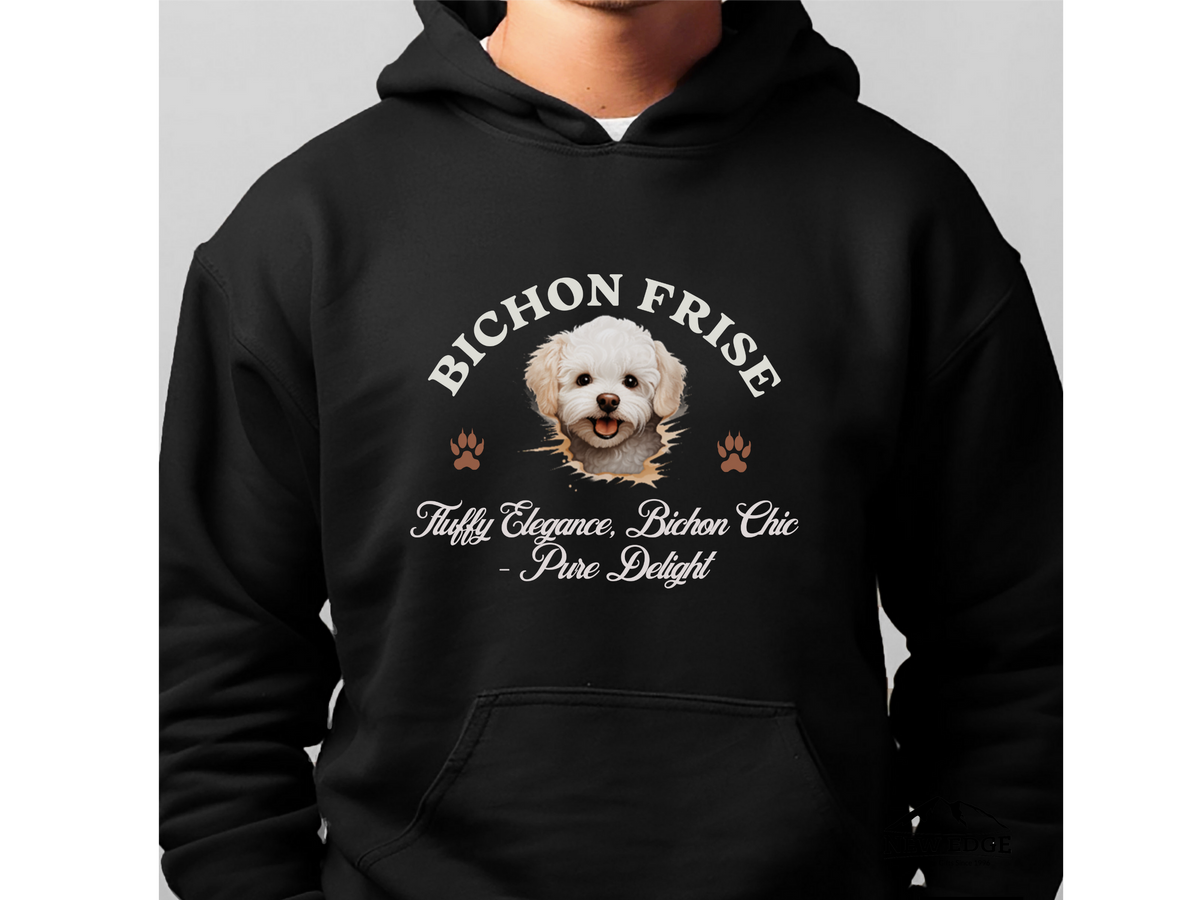Bichon Frise Dog Hoodie – "Fluffy Elegance, Bichon Chic – Pure Delight" | Unisex Cozy Hoodie for Cloud-Like Companions