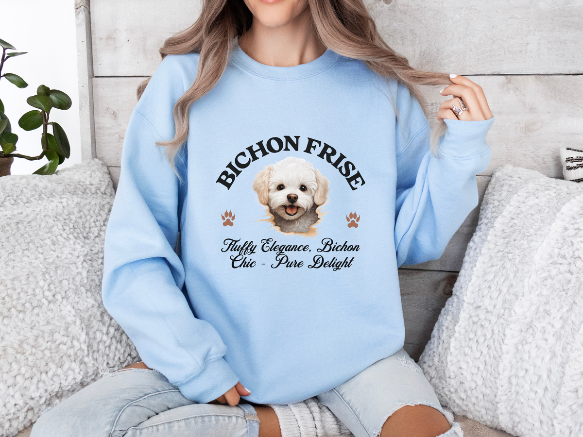 Bichon Frise Sweatshirt – Fluffy Elegance, Bichon Chic – Pure Delight – Unisex Dog Lover Apparel