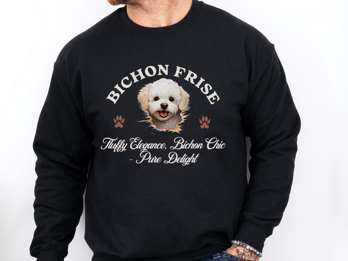 Bichon Frise Sweatshirt – Fluffy Elegance, Bichon Chic – Pure Delight – Unisex Dog Lover Apparel