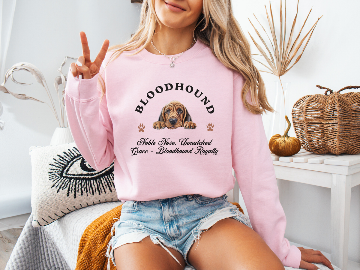 Bloodhound Royalty Sweatshirt – Noble Nose, Unmatched Grace – Unisex Dog Lover Pullover