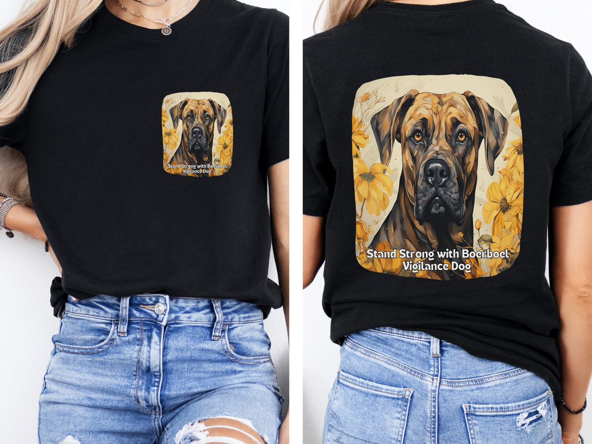 Sunflower Boerboel Dog T-Shirt – Stand Strong with Vigilance | Unisex Tee