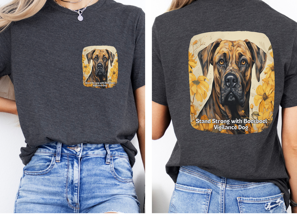 Sunflower Boerboel Dog T-Shirt – Stand Strong with Vigilance | Unisex Tee