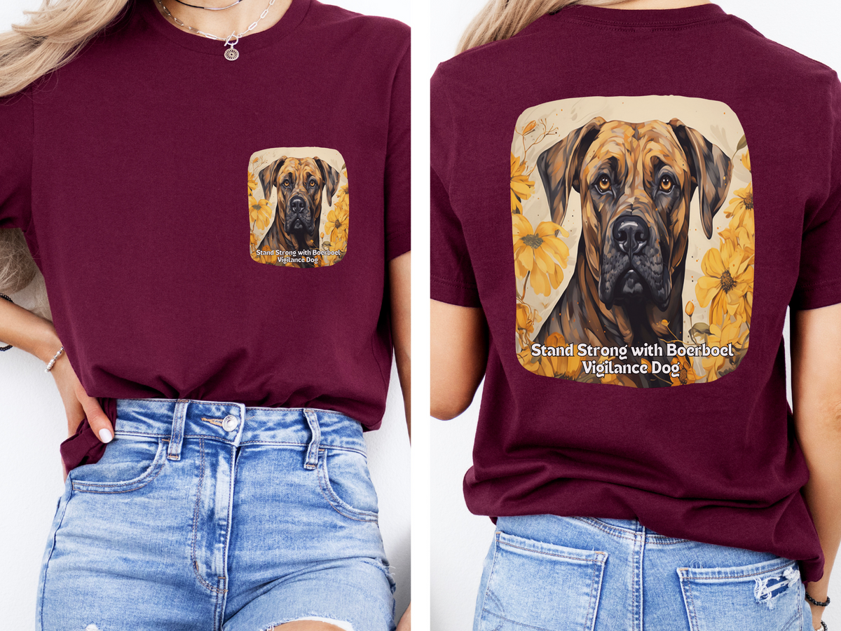 Sunflower Boerboel Dog T-Shirt – Stand Strong with Vigilance | Unisex Tee