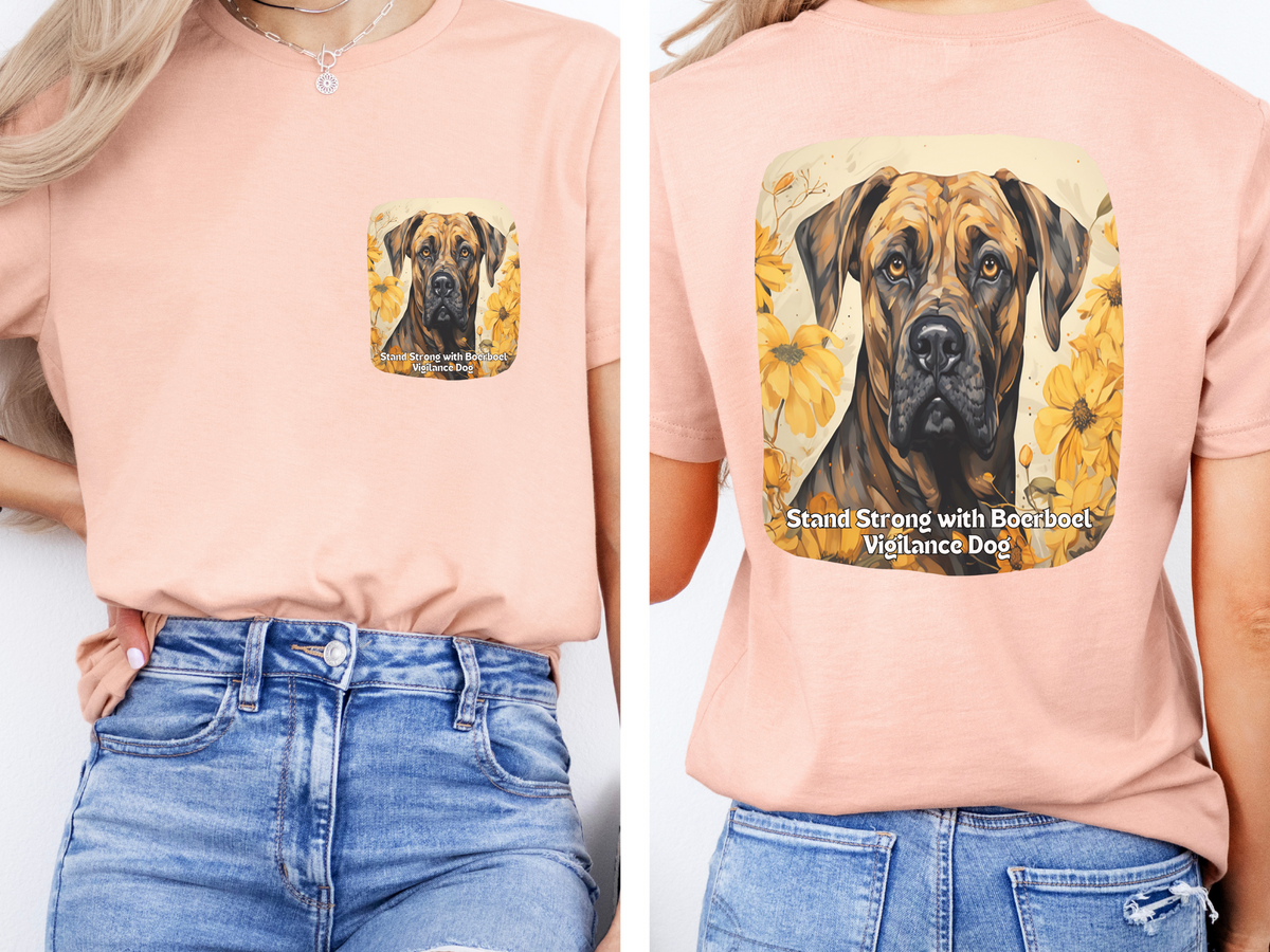 Sunflower Boerboel Dog T-Shirt – Stand Strong with Vigilance | Unisex Tee