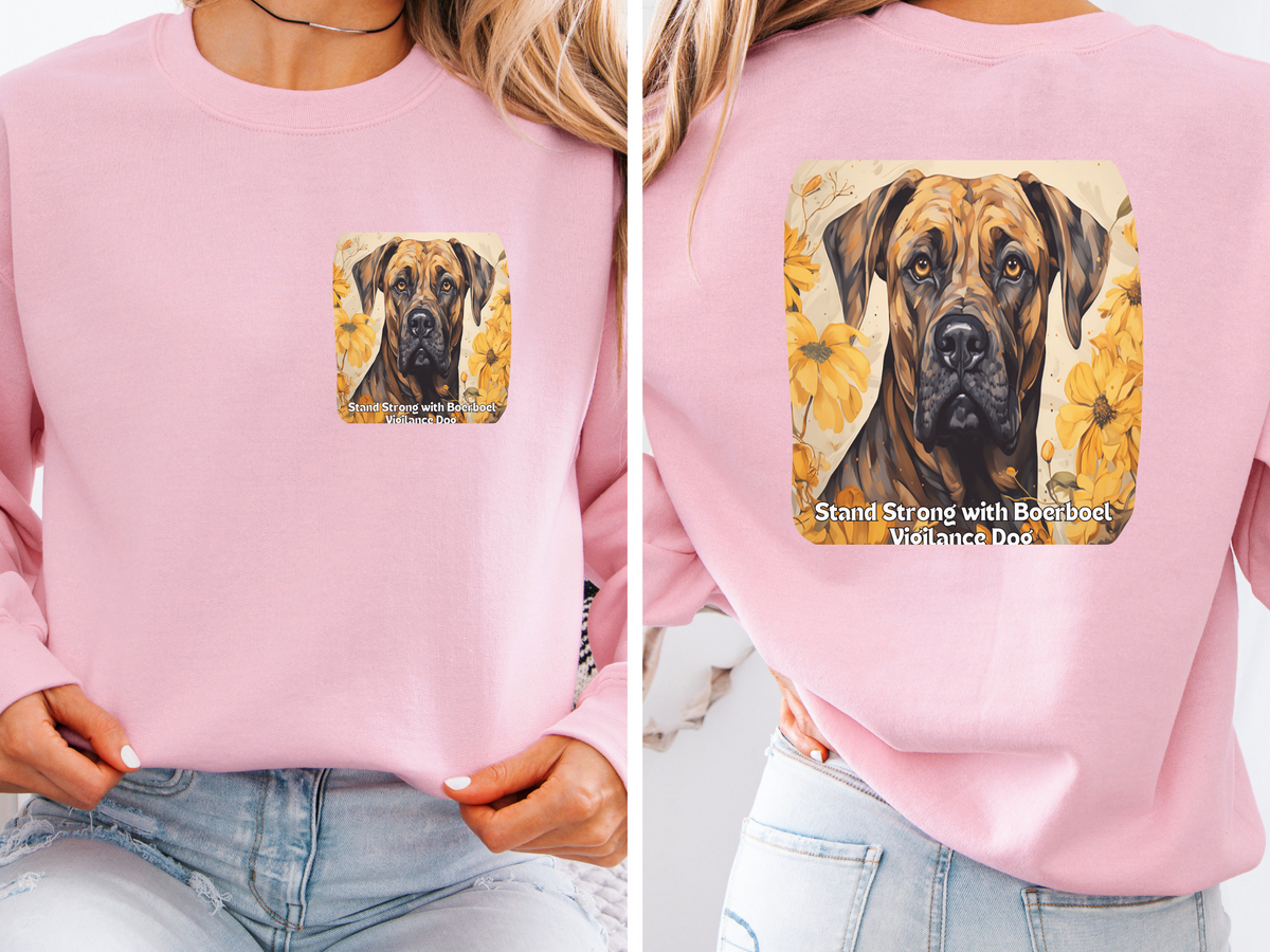 Boerboel Guardian Sunflower Sweatshirt – 'Stand Strong with Boerboel Vigilance' – Unisex Mastiff Breed Pullover