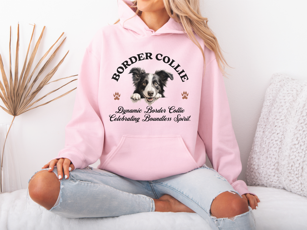 Border Collie Dog Hoodie – "Dynamic Border Collie: Celebrating Boundless Spirit" | Unisex Cozy Hoodie for Smart & Spirited Pups