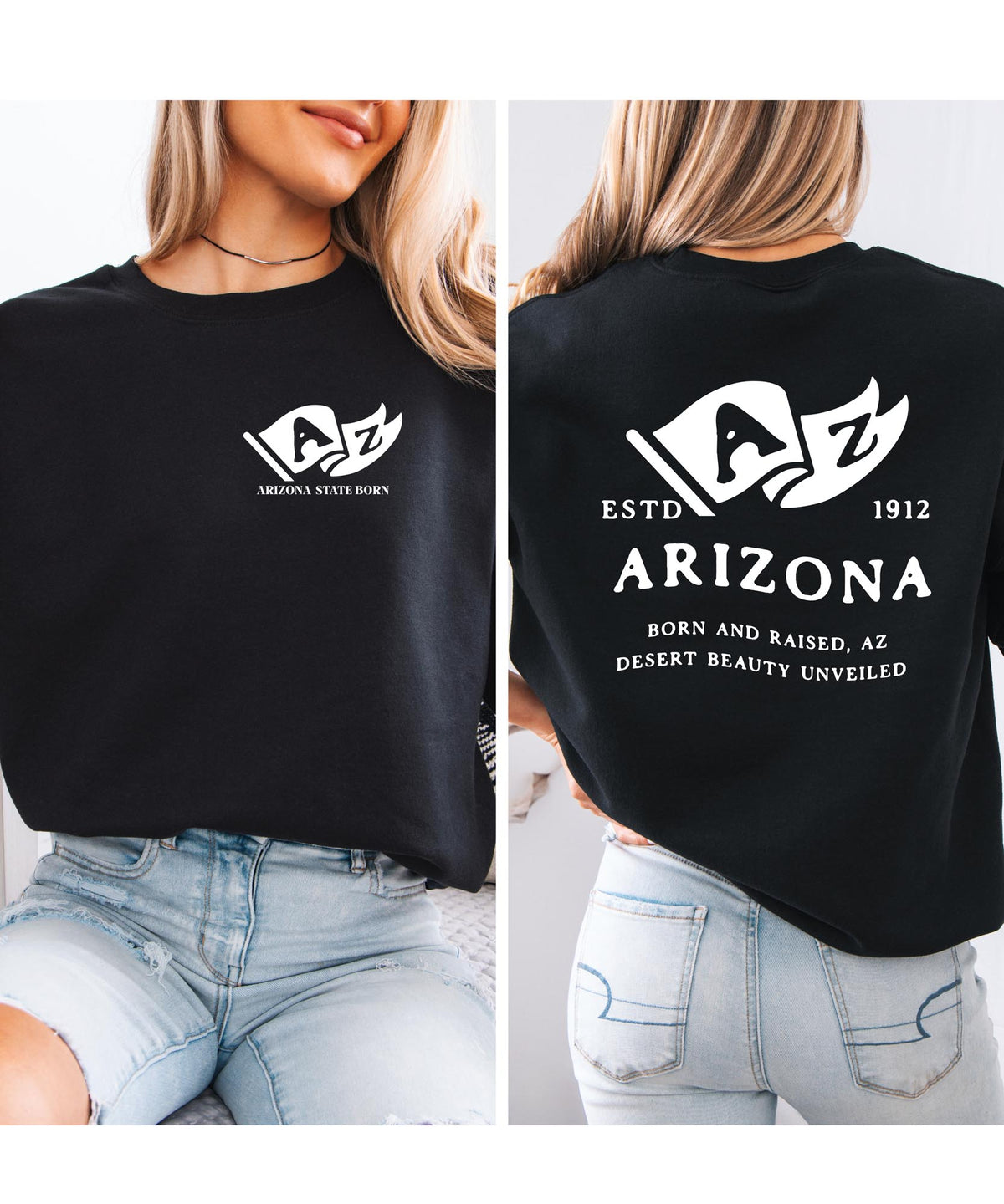 Arizona State Born and Raised Sweatshirt - Grand Canyon State Pride Design