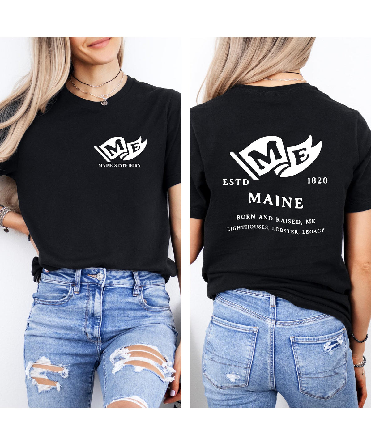 Louisiana Born & Raised T-Shirt – Bayou State Roots, Front & Back Design