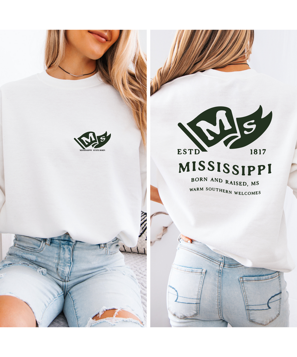 Missouri State Born and Raised Sweatshirt - Show-Me State Pride Design