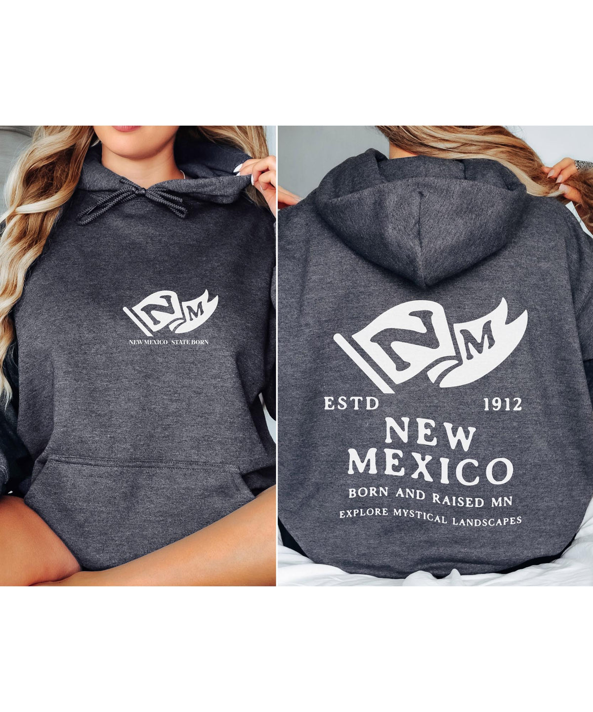 New Mexico State Born and Raised Unisex Hoodie - Land of Enchantment Pride Design