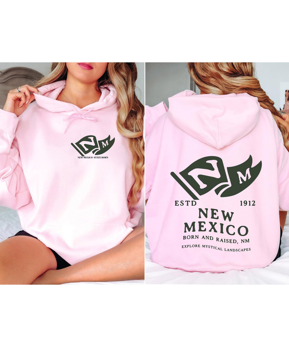 New Mexico State Born and Raised Unisex Hoodie - Land of Enchantment Pride Design