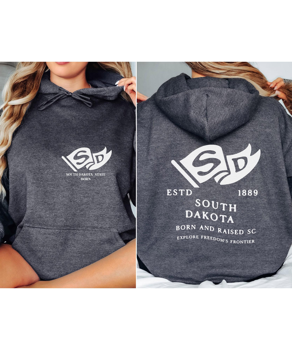 South Dakota State Born & Raised Unisex Hoodie – Homegrown Pride