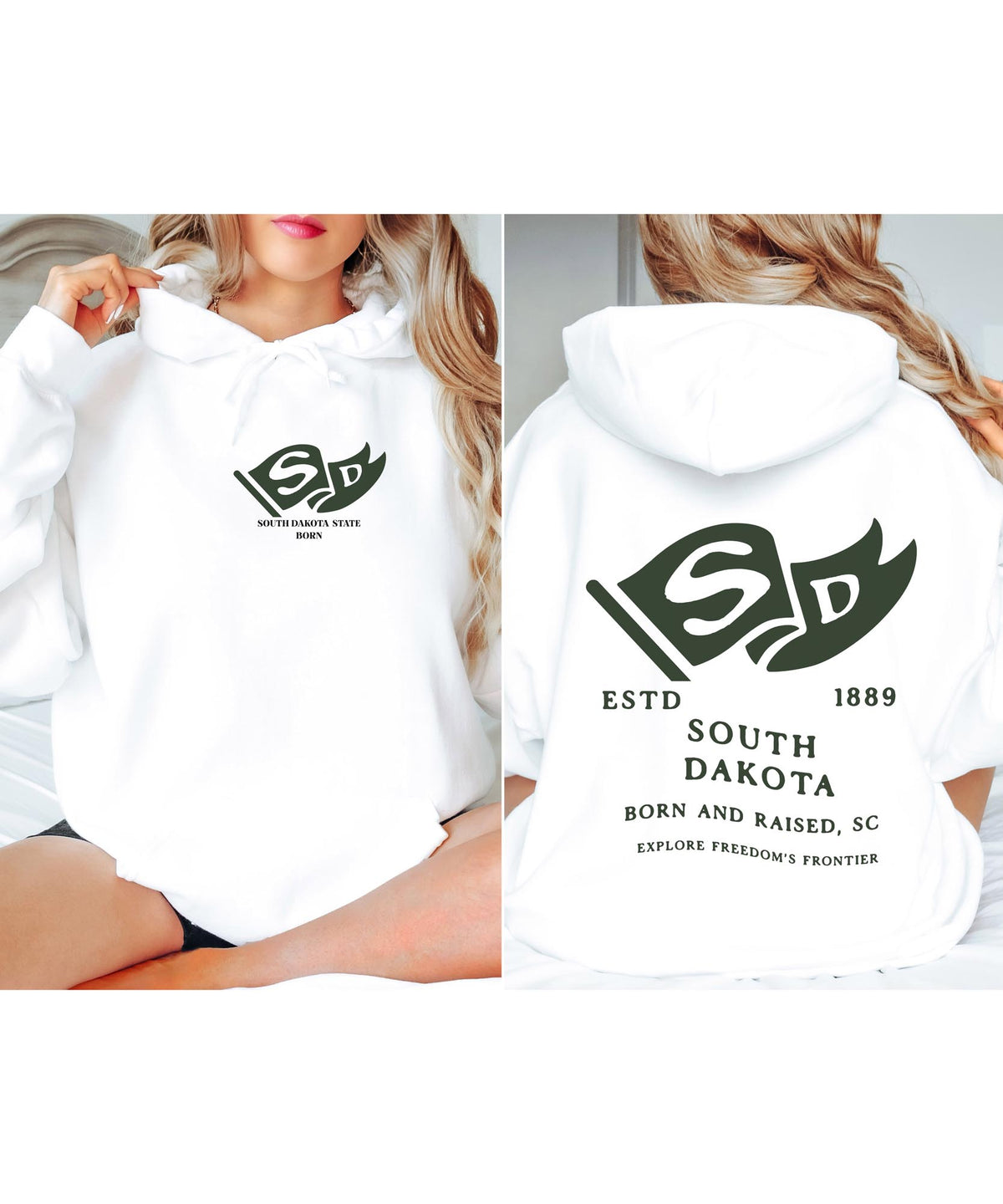 South Dakota State Born & Raised Unisex Hoodie – Homegrown Pride