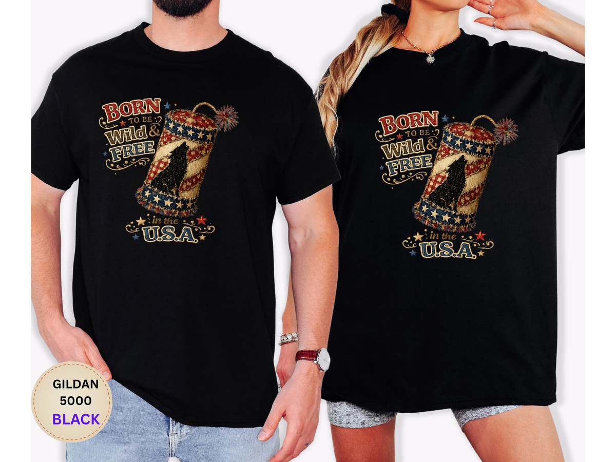 Patriotic 'Born to be Wild & Free in the U.S.A.' T-Shirt