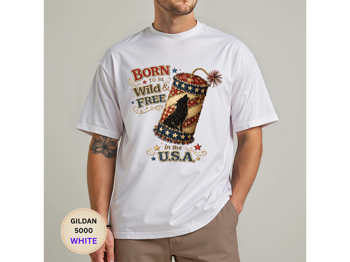Patriotic 'Born to be Wild & Free in the U.S.A.' T-Shirt