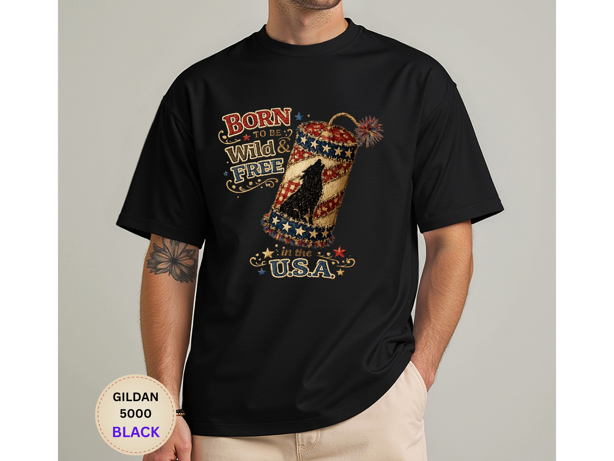 Patriotic 'Born to be Wild & Free in the U.S.A.' T-Shirt