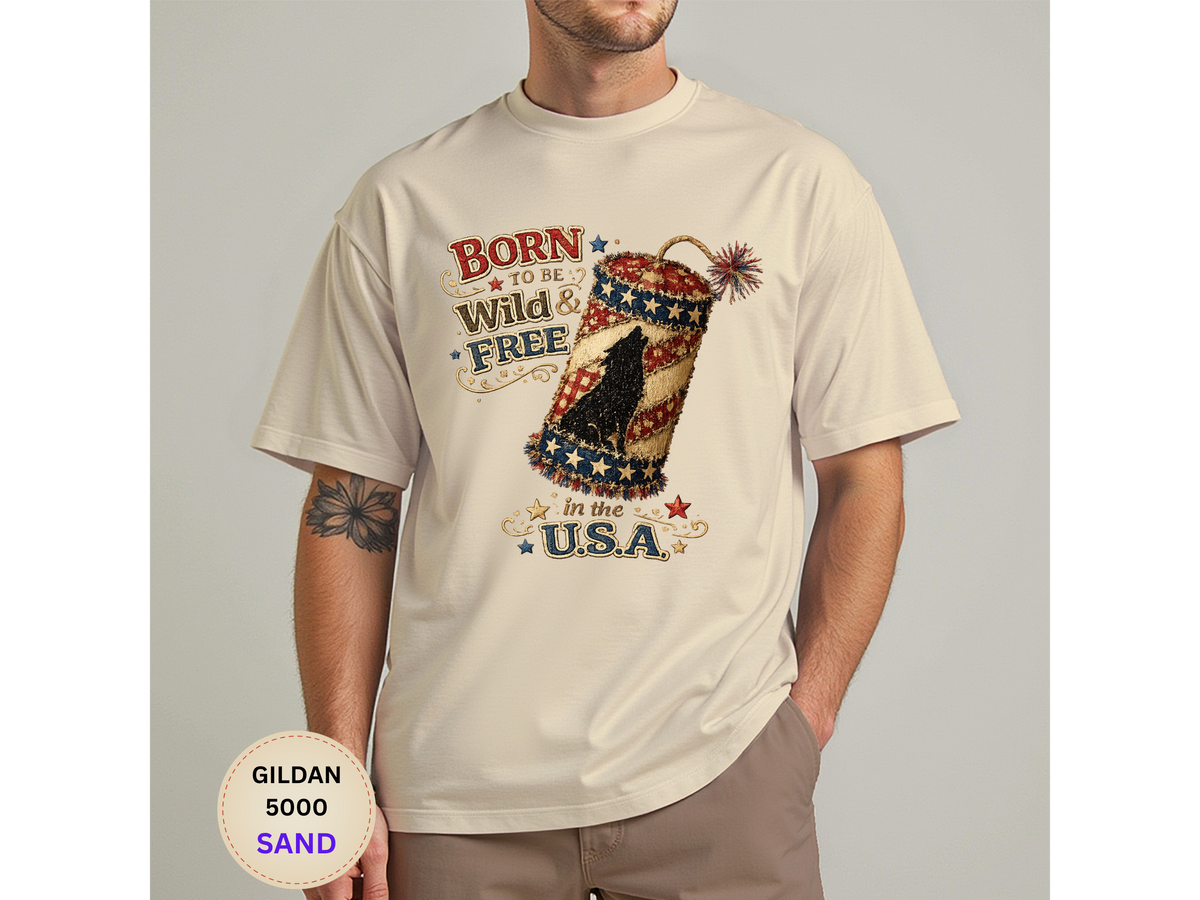 Patriotic 'Born to be Wild & Free in the U.S.A.' T-Shirt
