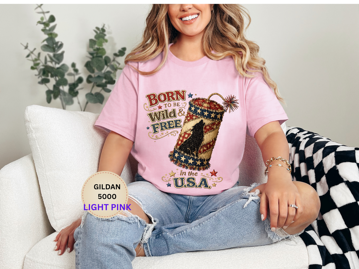 Patriotic 'Born to be Wild & Free in the U.S.A.' T-Shirt