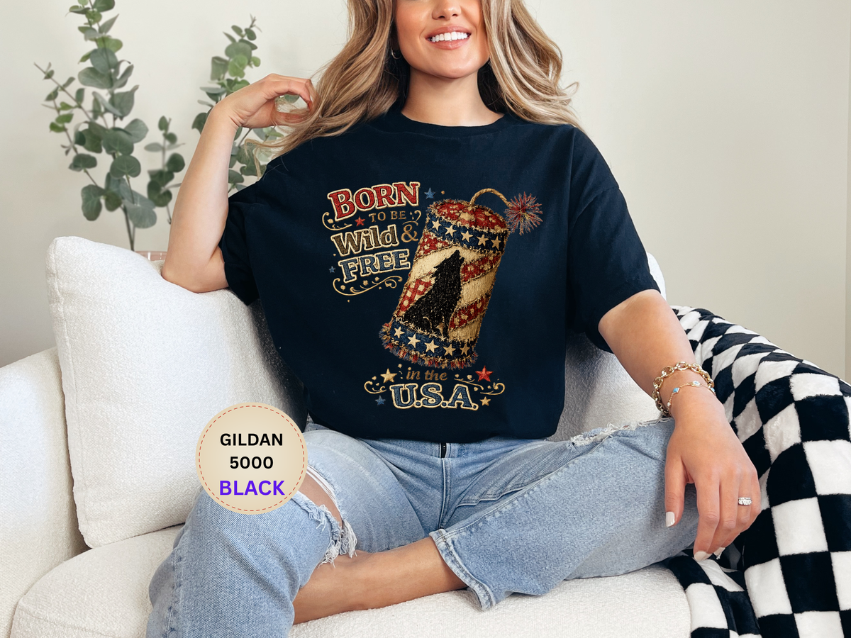 Patriotic 'Born to be Wild & Free in the U.S.A.' T-Shirt