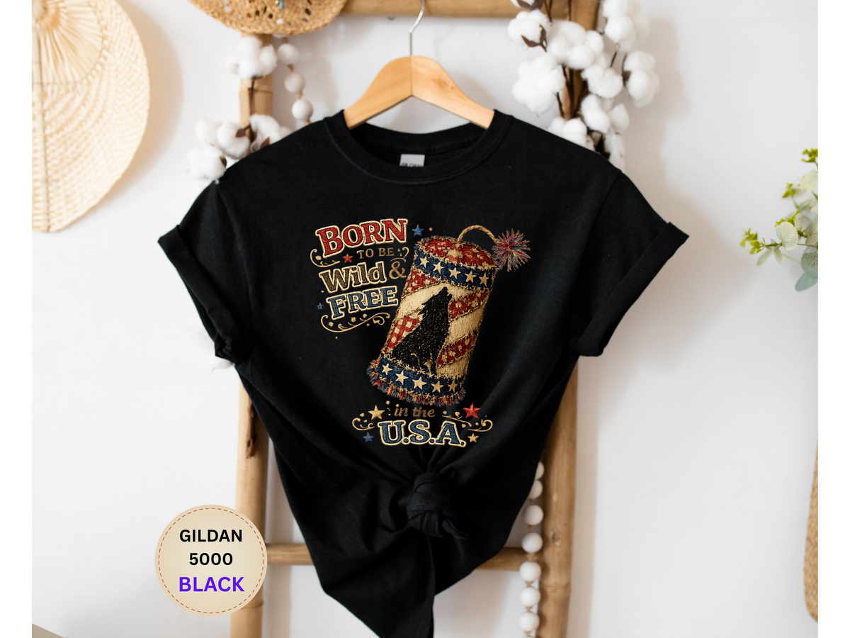 Patriotic 'Born to be Wild & Free in the U.S.A.' T-Shirt